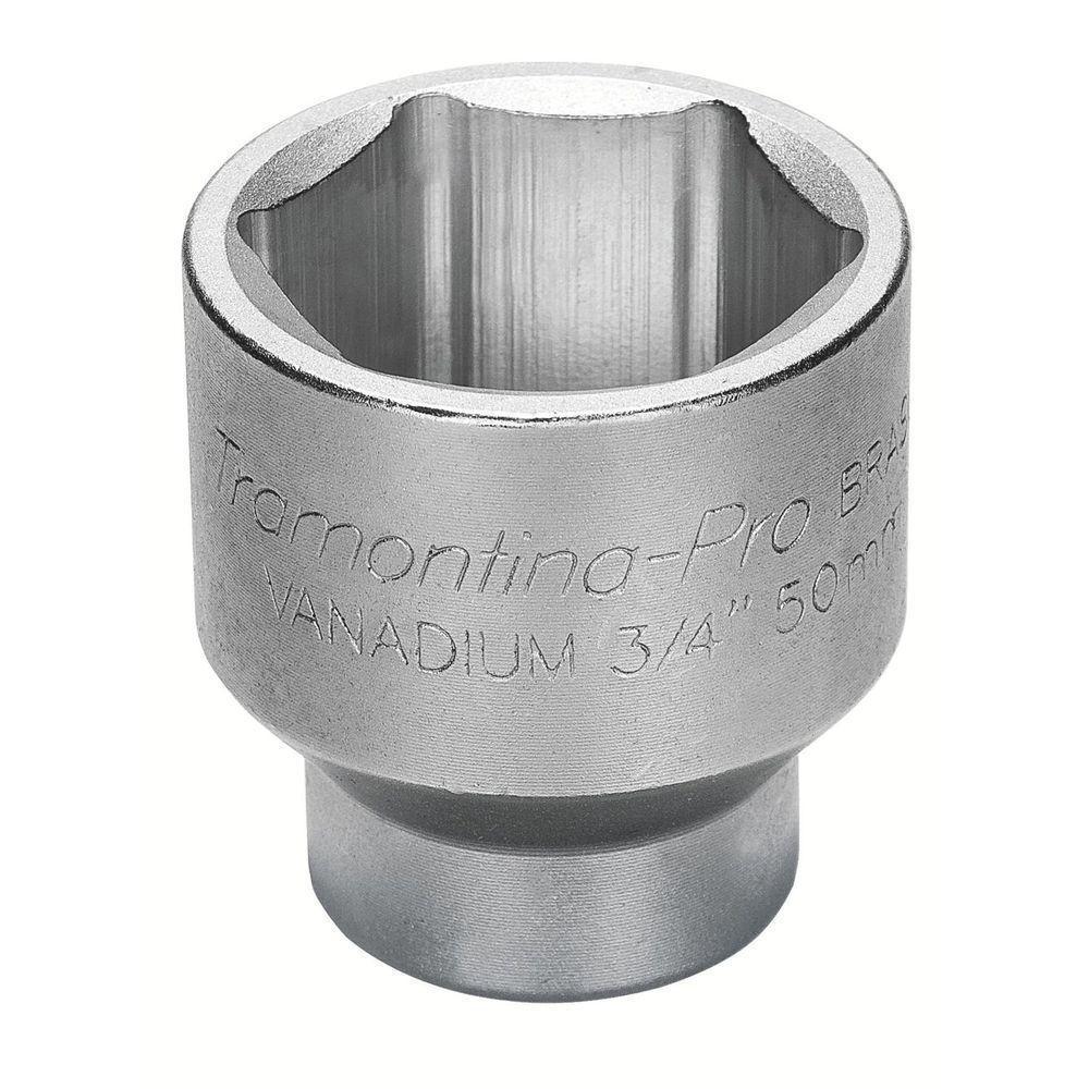 Soquete Sextavado Em Aço Cromo Vanádio 17 Mm - Encaixe 3/4" Tramontina Pro Tramontina - 1