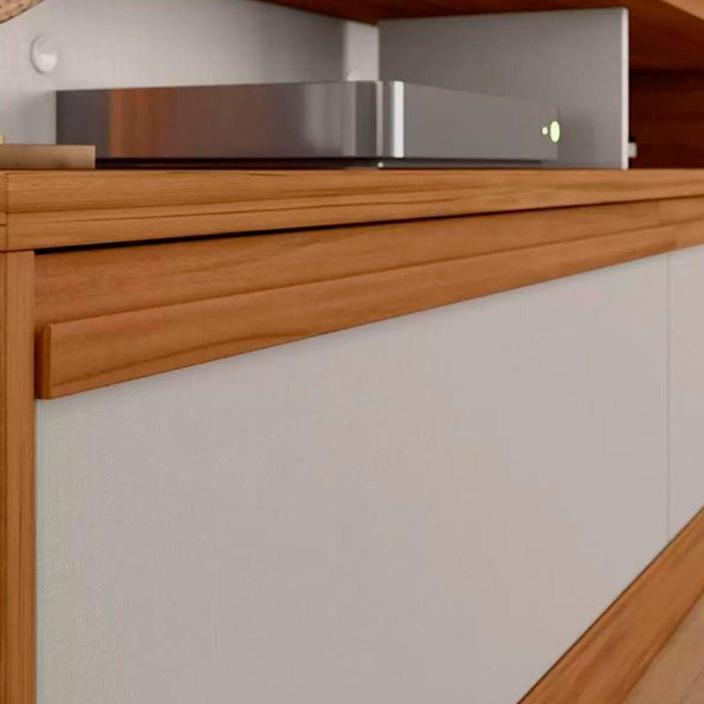 Home Nt1295 183cm Para Tv Até 60 Polegadas Com Detalhe Ripado E Pés Notável Freijó Trend/ Off White Tx - 5