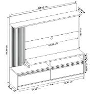 Home Nt1295 183cm Para Tv Até 60 Polegadas Com Detalhe Ripado E Pés Notável Freijó Trend/ Off White Tx - 6