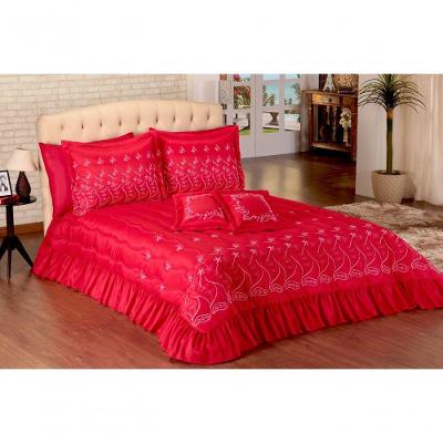 Cobreleito Alice 07 Pçs Queen Vermelho