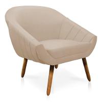 Kit 01 Namoradeira 02 Lugares e 02 Poltronas Giovana Suede Castanho Bege