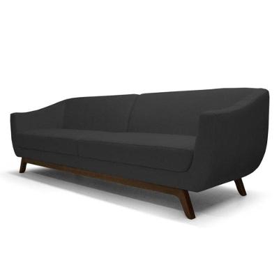 Sofá Atenas 3 Lugares 230cm C05 Corino Preto - Domi
