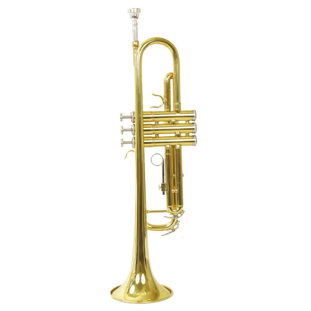Trompete Tp 200 Laqueado Dourado Com Case New York - 9