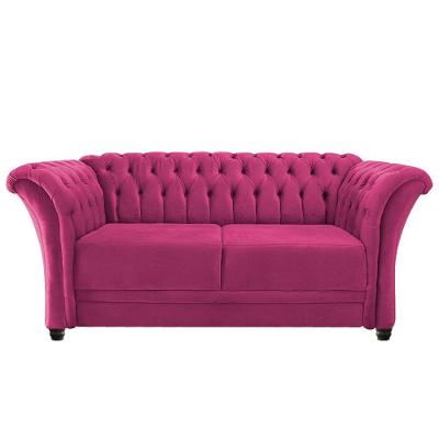 Namoradeira Chesterfield Sofia Suede Pink