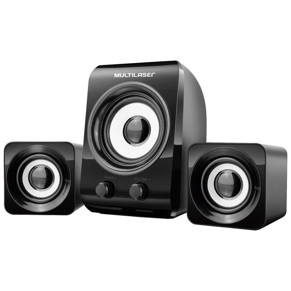Caixa De Som Multimadia 2.1 8w+3w Rms Preto Sp172 - 1