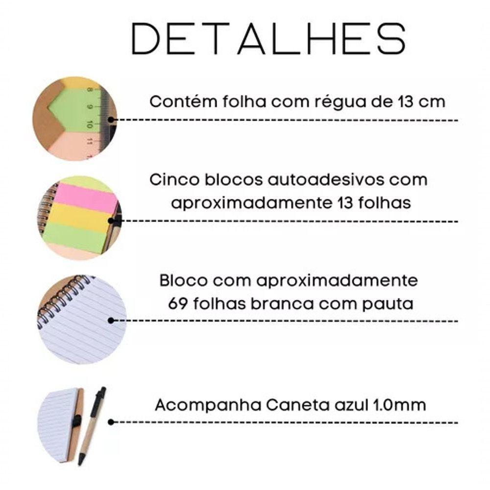Bloco De Anotações Ecológico Com Caneta E Autoadesivo - 6