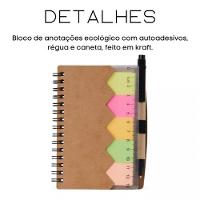 Bloco De Anotações Ecológico Com Caneta E Autoadesivo - 7