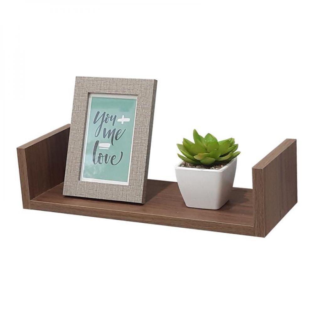 Prateleira U 40 X 20cm Nogal Suporte Invisível - 3