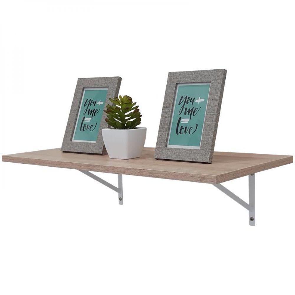 Prateleira 100 X 25cm Carvalho Com Mão Francesa - 1