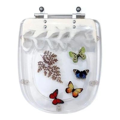 Tampa De Vaso Decorada Borboletas Sabatini Bege Vaso Icasa