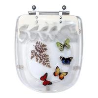 Tampa De Vaso Decorada Borboletas Sabatini Bege Vaso Icasa - 1