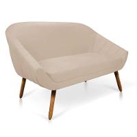 Kit 01 Namoradeira 02 Lugares E 01 Poltrona Giovana Suede Bege - 8