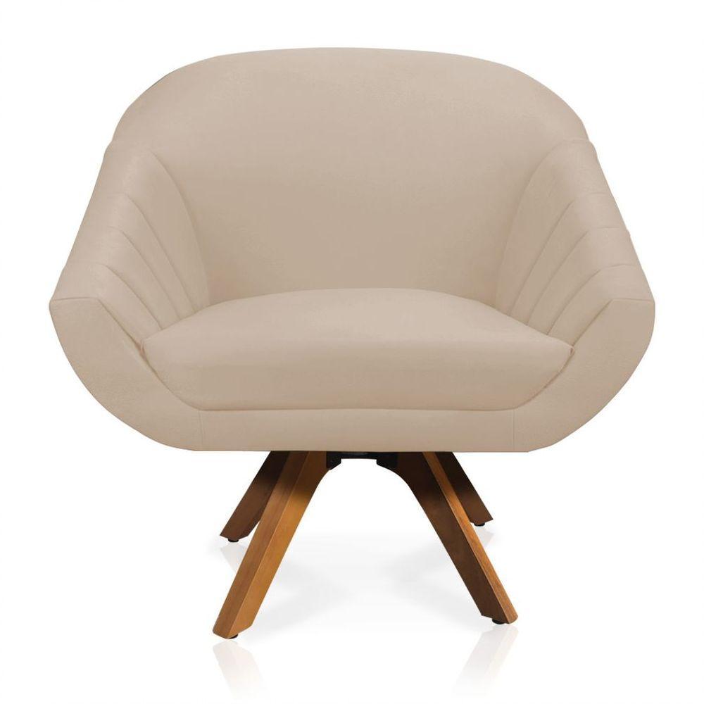 Kit 01 Namoradeira 02 Lugares E 02 Poltronas Giovana Suede Bege - 5