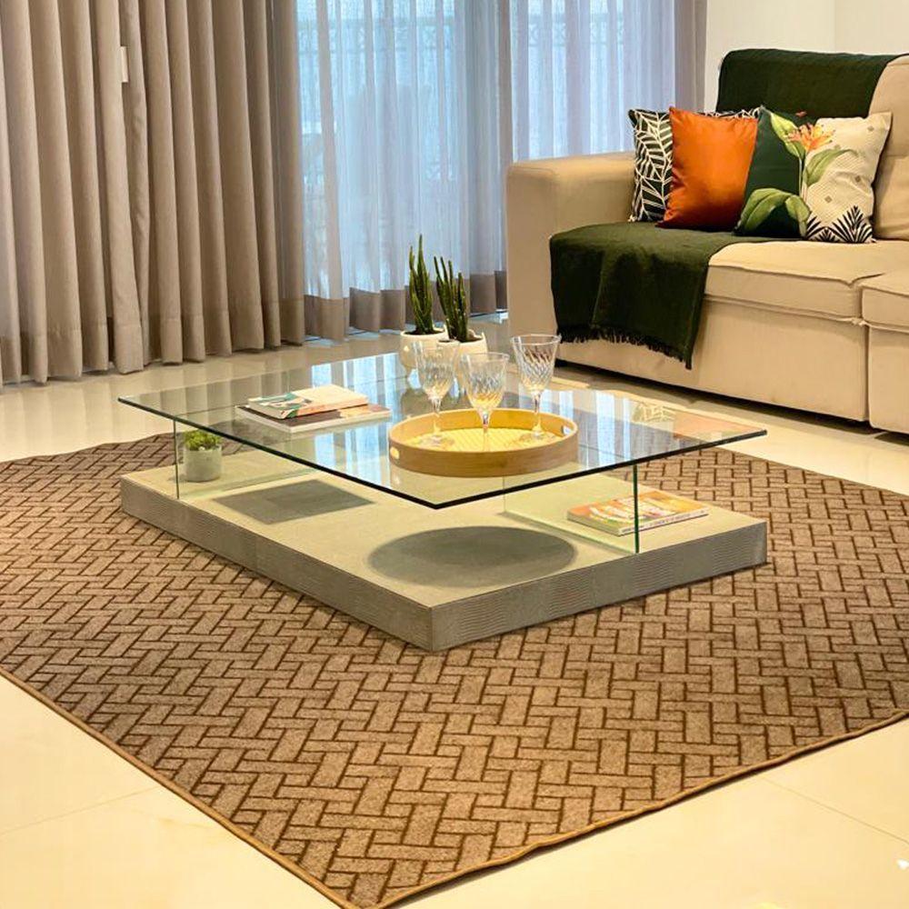 Tapete Carpete Elegante Trama 1,50 X 2,00 Titulos Cor Marrom - 4