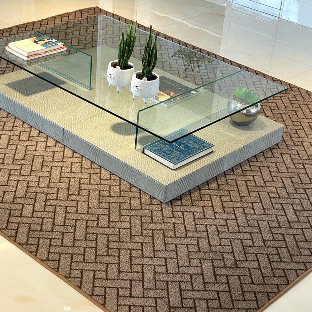Tapete Carpete Elegante Trama 1,50 X 2,00 Titulos Cor Marrom - 6