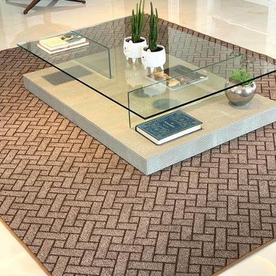 Tapete Carpete Elegante Trama 1,50 X 2,00 Titulos Cor Marrom