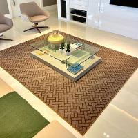 Tapete Carpete Elegante Trama 1,50 X 2,00 Titulos Cor Marrom - 2