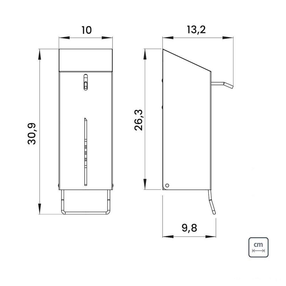 Dispenser De álcool Gel E Sabão Líquido 500 Ml Em Aço Inox Com Acabamento Escovado - 4