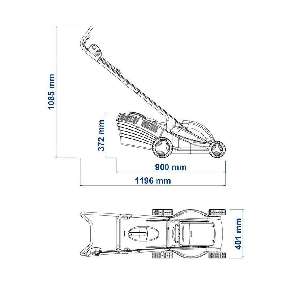 Cortador De Grama Elétrico Tramontina 1300w Preto Com Laranja 127v - 2