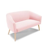 Kit Namoradeira 2 Lugares E 1 Poltrona Rosa Bebê Pés Palito - 7