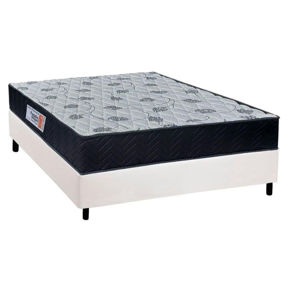 Cama Box Casal: Colchão Ortopédico Orthoflex Foggia Sogni Unic Face + Base CRC Courano White(138x188) - 1