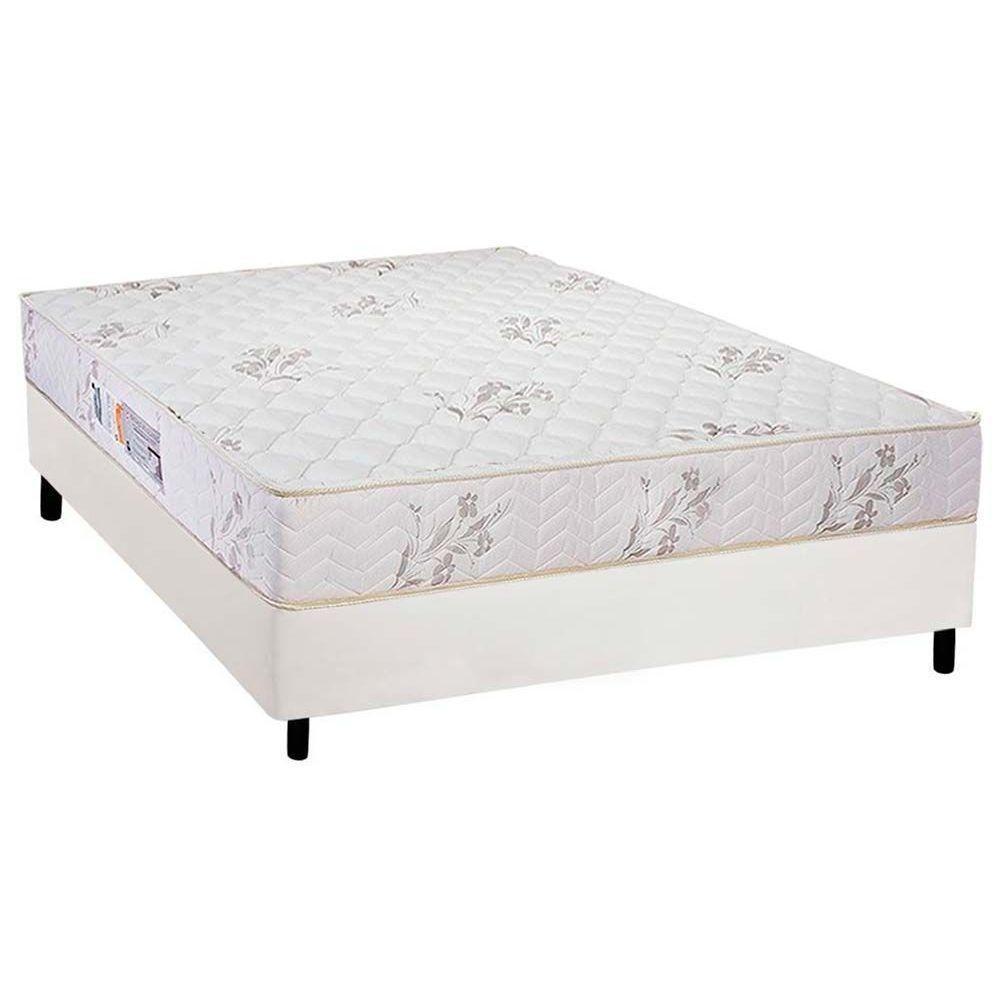 Cama Box Casal: Colchão Espuma Luckspuma D33 Supreme + Base Crc Courano White(138X188) - 1