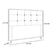 Cabeceira Stambul Para Cama Box Casal 140 Cm Suede Grafite - D'rossi - 2