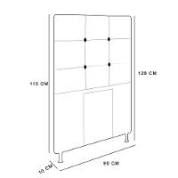 Cabeceira Cama Box Solteiro 90cm Suede Bege - 2