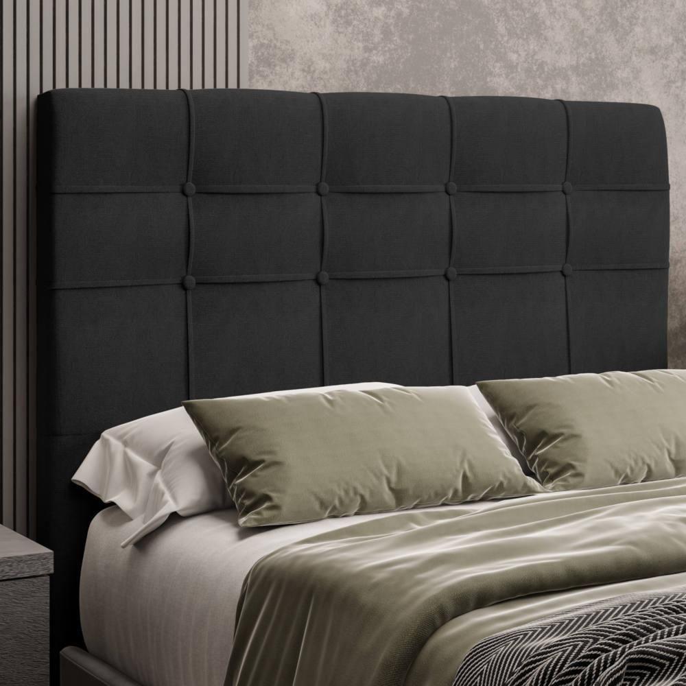 Cabeceira Casal Estofada Veloplus Dobuê Hanover - 1