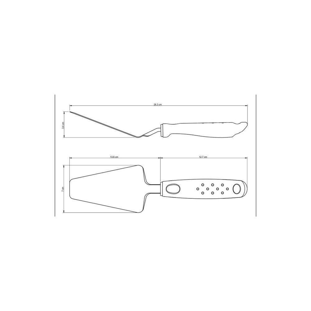 Espátula Para Pizza Tramontina Utilitá Em Aço Inox Com Cabo De Polipropileno Branco Tramontina - 2