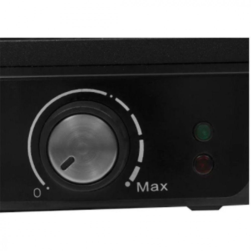 Grill Press 180 Britânia Com Chapas Antiaderentes E Abertura De 180 Graus Preto Com Inox 220v - 7