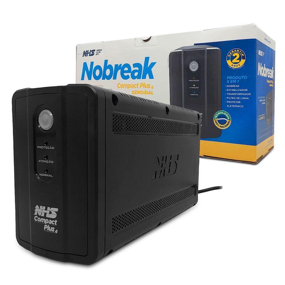Nobreak 1000va Nhs Compact Plus 4 Senoidal, Entrada Bivolt, S/120v, Bat. 2x 7ah/12v - 91.a0.a01000 - 7