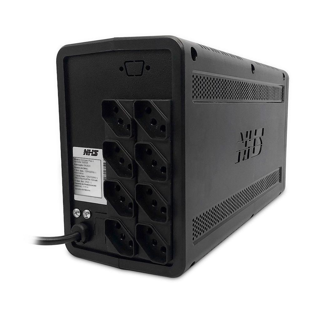 Nobreak 1000va Nhs Compact Plus 4 Senoidal, Entrada Bivolt, S/120v, Bat. 2x 7ah/12v - 91.a0.a01000 - 9