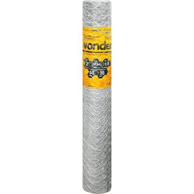 Tela Metálica Galinheiro Hex Malha 2'' Bwg18 1,8m 50m Vonder