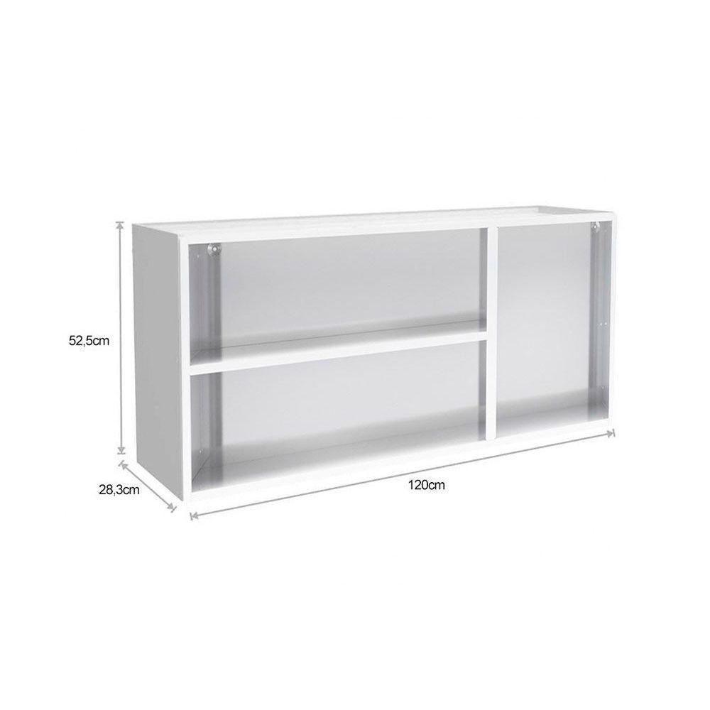 Cozinha Modulada Completa Evidence 4 Peças (2 Armários + 1 Balcão + 1 Paneleiro) C4P50 Branco - Bertolini - 5