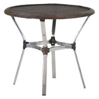 Mesa Ascoli Em Alumínio Com O Tampo Tramado Para Cozinha, Edícula, Jardim E Piscina Argila - 1