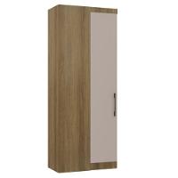 Modulo Guarda Roupa Eucamoveis Paris Canto Reto 1 Porta Avela/cinammon - 1