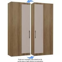 Modulo Guarda Roupa Eucamoveis Paris Canto Reto 1 Porta Avela/cinammon - 3