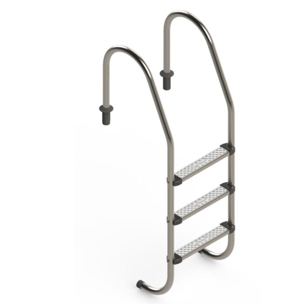 Escada Para Piscina Com 3 Degraus Em Aço Inox - 1