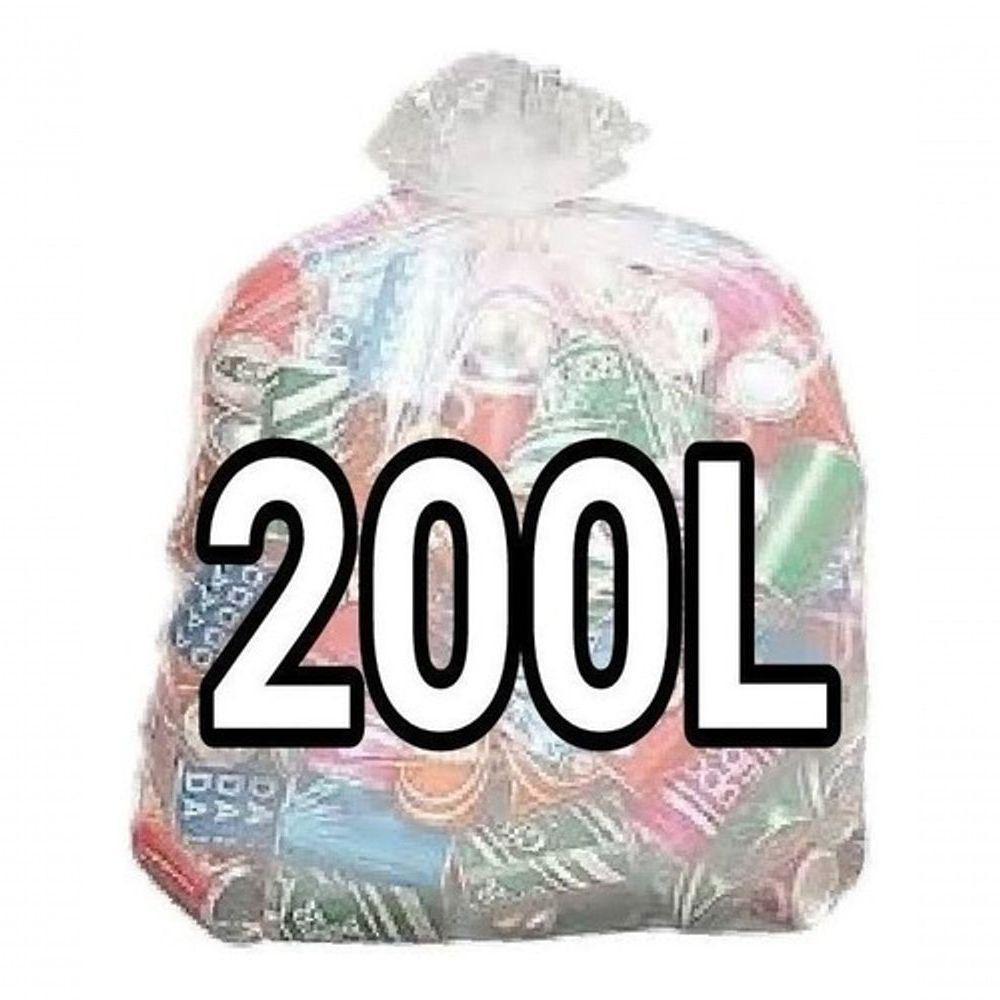 Kit 4 Sacos Lixo 200L Reforçado 400un Cinza Claro - 1