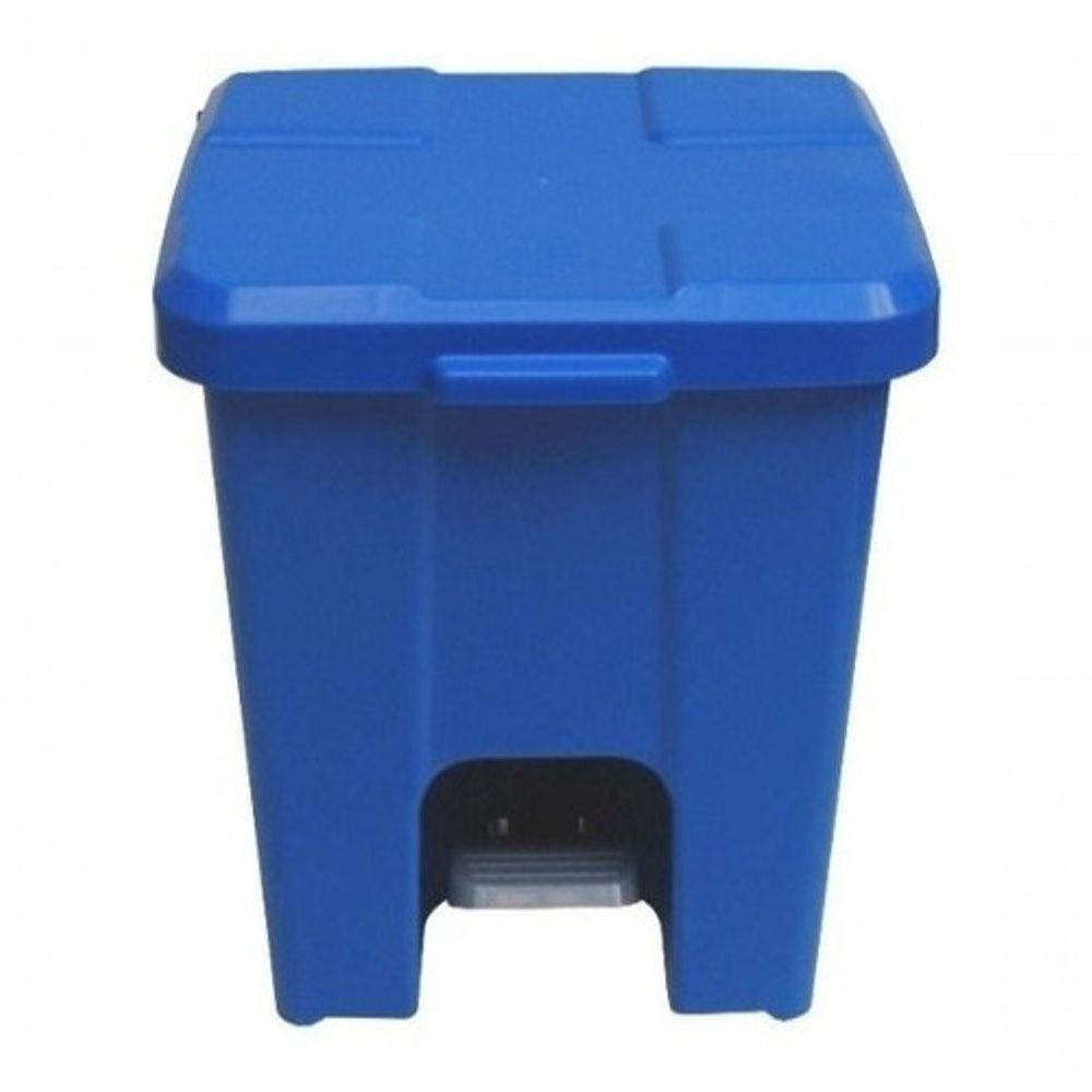 Cesto Lixeira Quadrada Plastica Com Pedal 25L Preto - 1