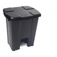 Cesto Lixeira Quadrada Plastica Com Pedal 25L Preto - 6
