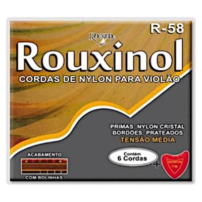 Encordoamento Para Nylon Violão Rouxinol R-58 Tensão Média