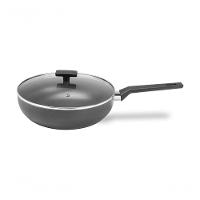 Wok Com Tampa 28 Cm 3,55 L Antiaderente Mineral Resist Cinza Linha Ceramic Life Preserve Cinza - 5