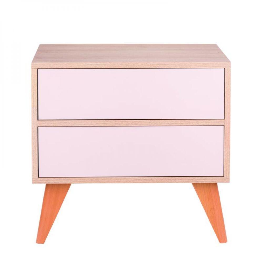 Sapateira Retrô com Portas Carvalho e Rosa Claro 60 X 40cm - 1