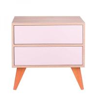 Sapateira Retrô com Portas Carvalho e Rosa Claro 60 X 40cm - 1