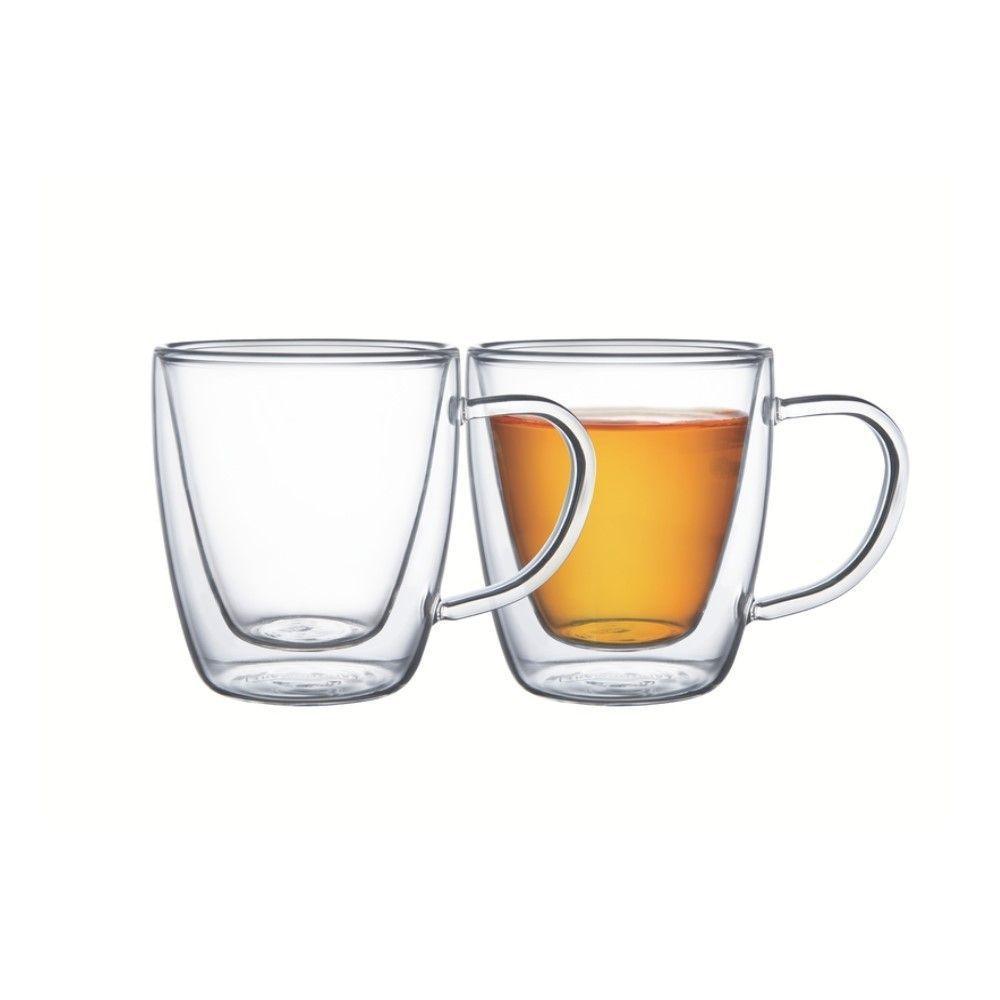 Conjunto De Xícaras Para Café E Chá Vidro Duplo Com Alças 2 Peças Tramontina - 1
