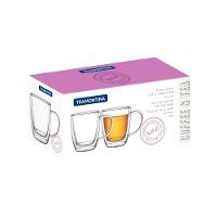 Conjunto De Xícaras Para Café E Chá Vidro Duplo Com Alças 2 Peças Tramontina - 5