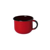 Jogo De Xícara De Chá 06 Peças Esmaltada Vermelho 240 Ml Ewel - 4