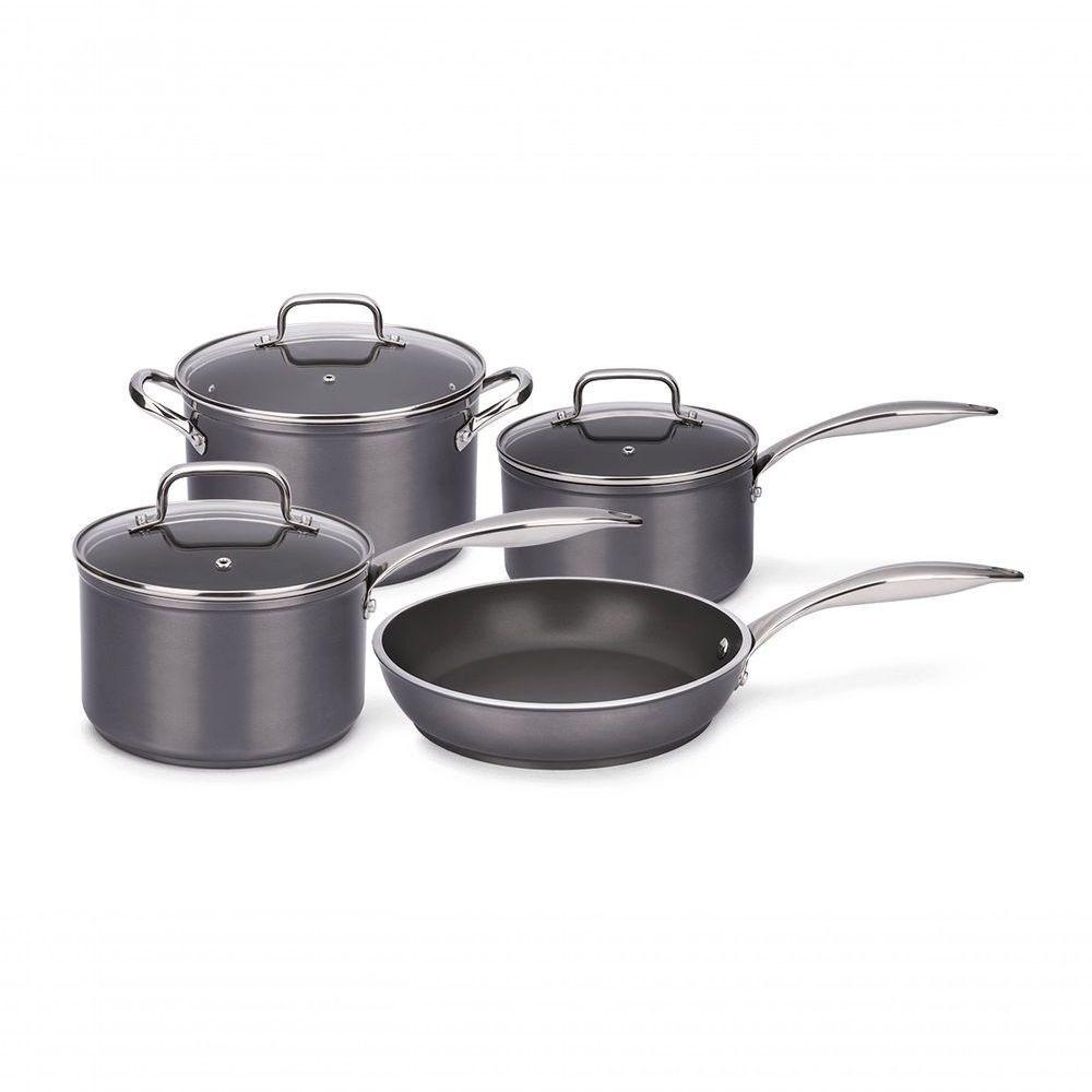 Conjunto De Panelas 4 Peças, Cinza, Com Antiaderente Ceramic Life Linha Unique Cinza Brinox - 1